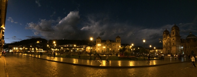 Plaza de armas night, Cusco, Peru